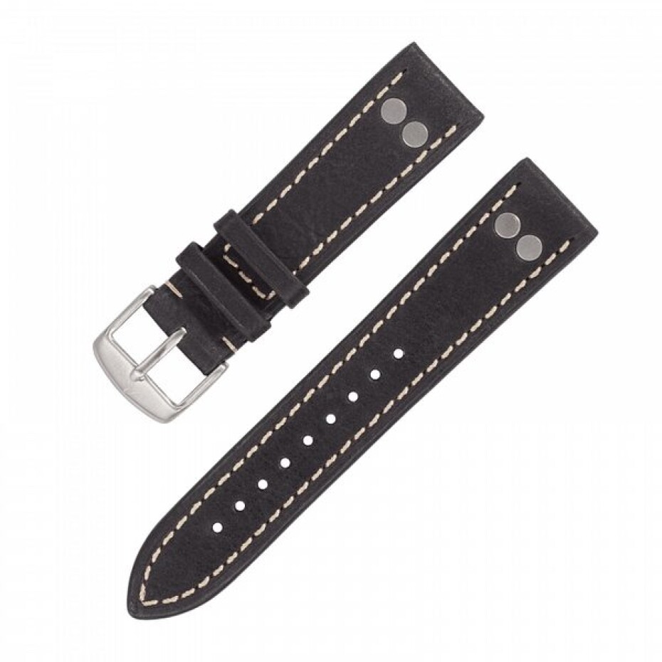 Řemínek Laco Pilot Strap - černý - 20 mm - L – Standardní délka (doporučujeme) - 18 mm - main (0)