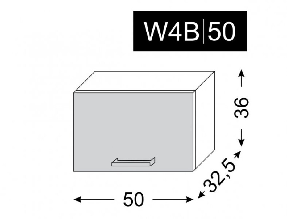 ArtExt Kuchyňská skříňka horní BONN | W4B 50 Barva korpusu: Lava - main (24)