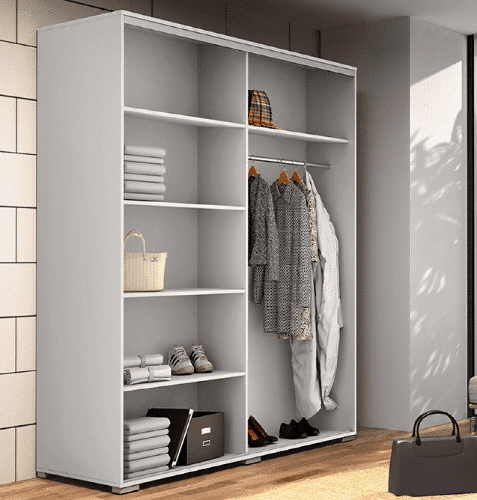 ArtSka Šatní skříň SAPRI A4 | 100 cm Barva: Bílá - main (4)