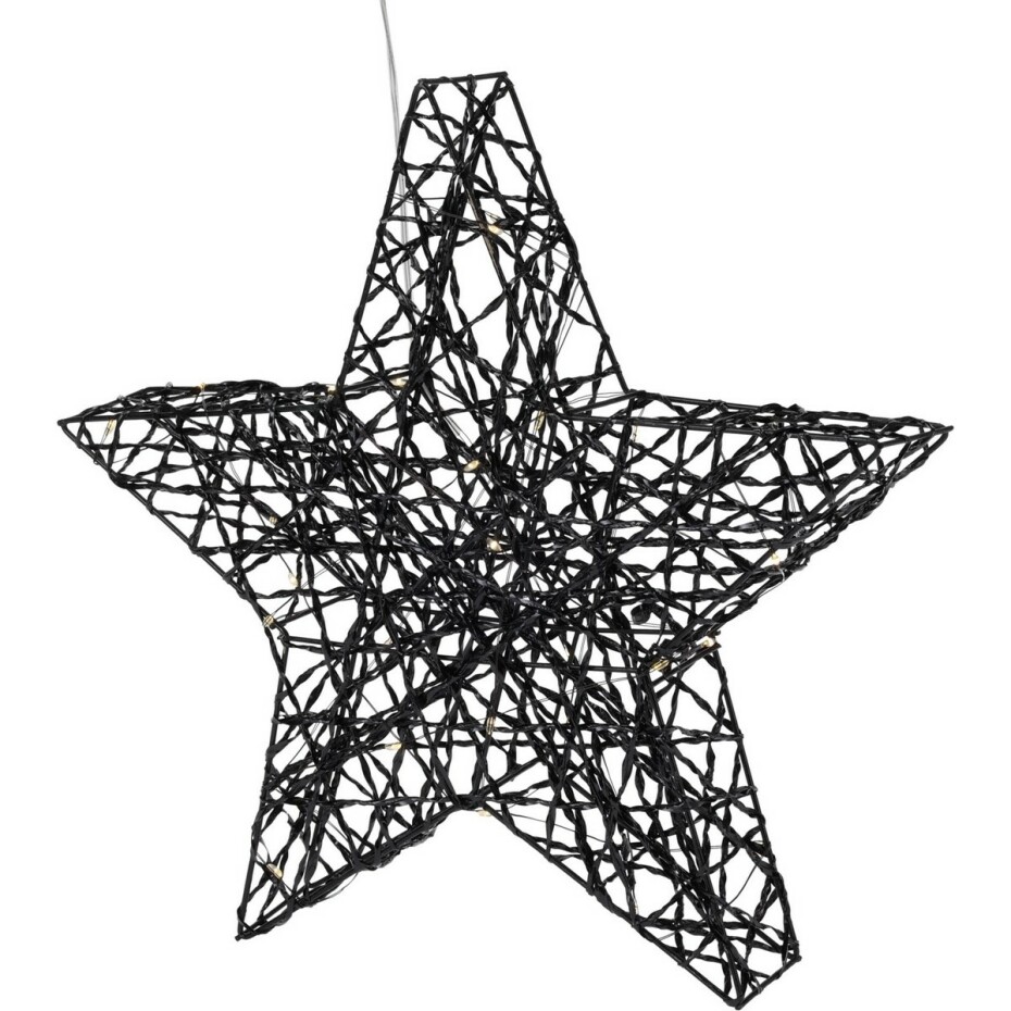 Vánoční LED hvězda Blackwire černá, 30 x 30 cm - main (1)