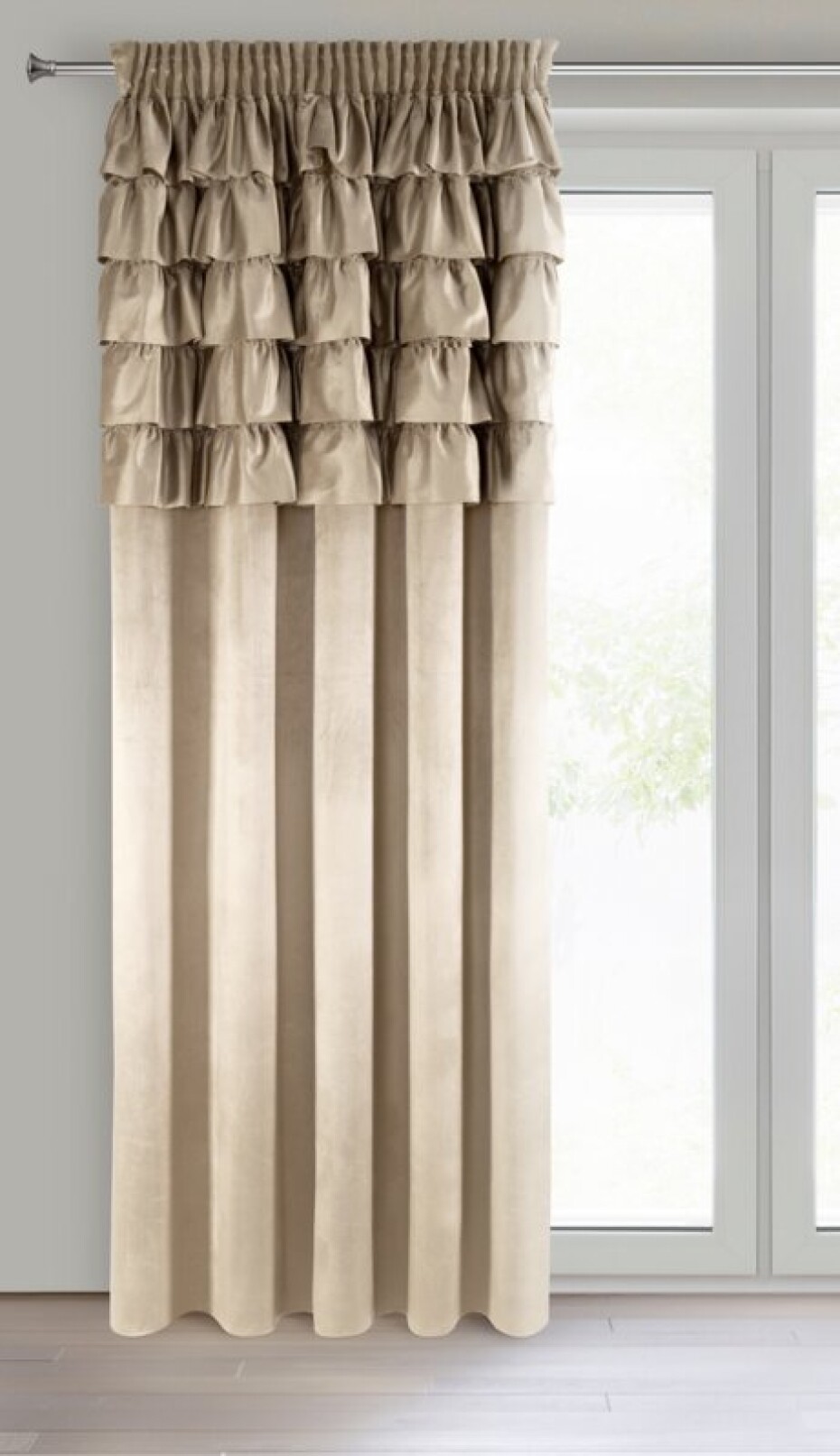 ArtFir Závěs AURA P | tmavě béžová 140 x 270 cm - main (1)