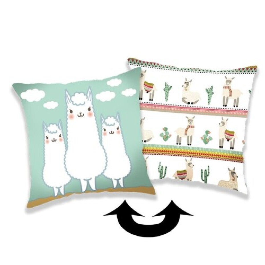 Jerry Fabrics Povlak na polštářek s flitry Llama 02, 40 x 40 cm - main (0)