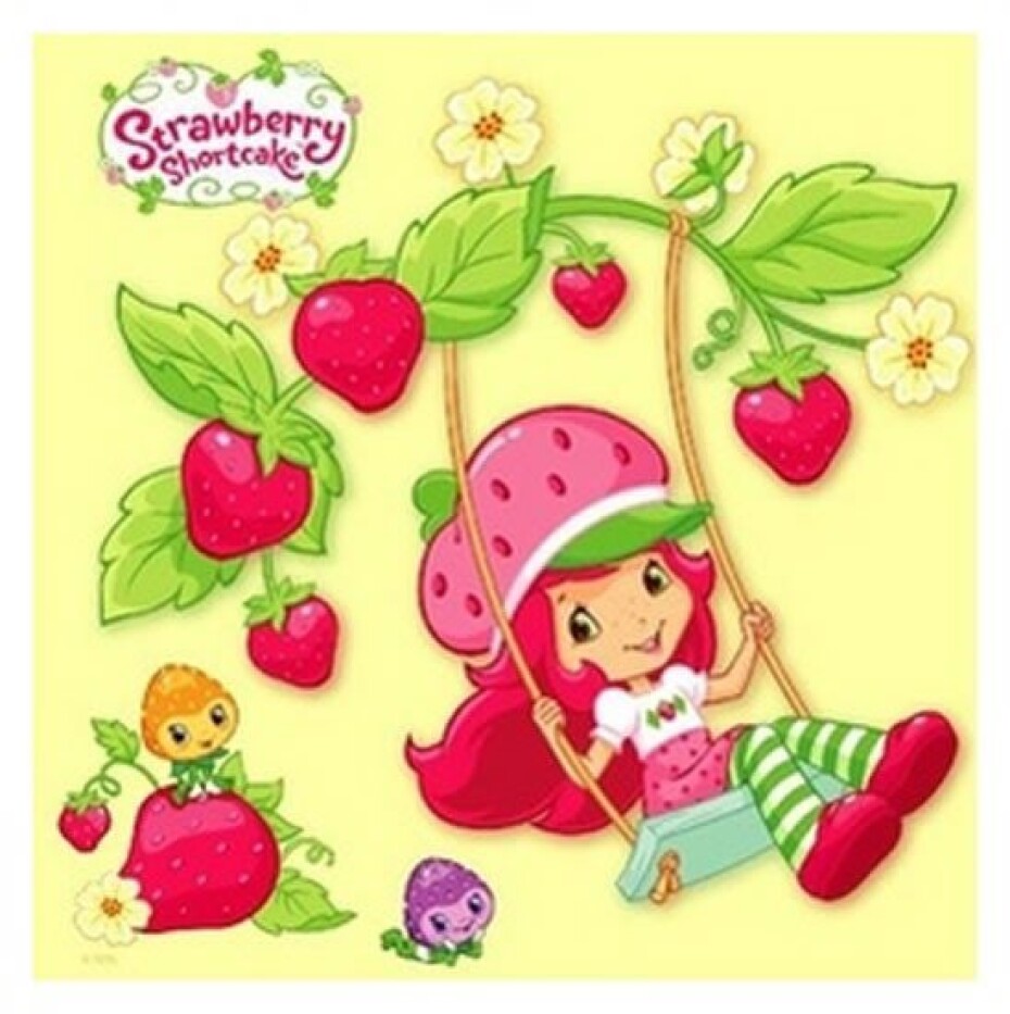 Strawberry Shortcake - omalovánky čtverec s háčkem na zavěšení - main (0)