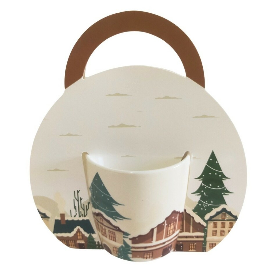 Home Elements Porcelánový hrnek s vánočním designem Město 300 ml v dárkovm balení - main (0)