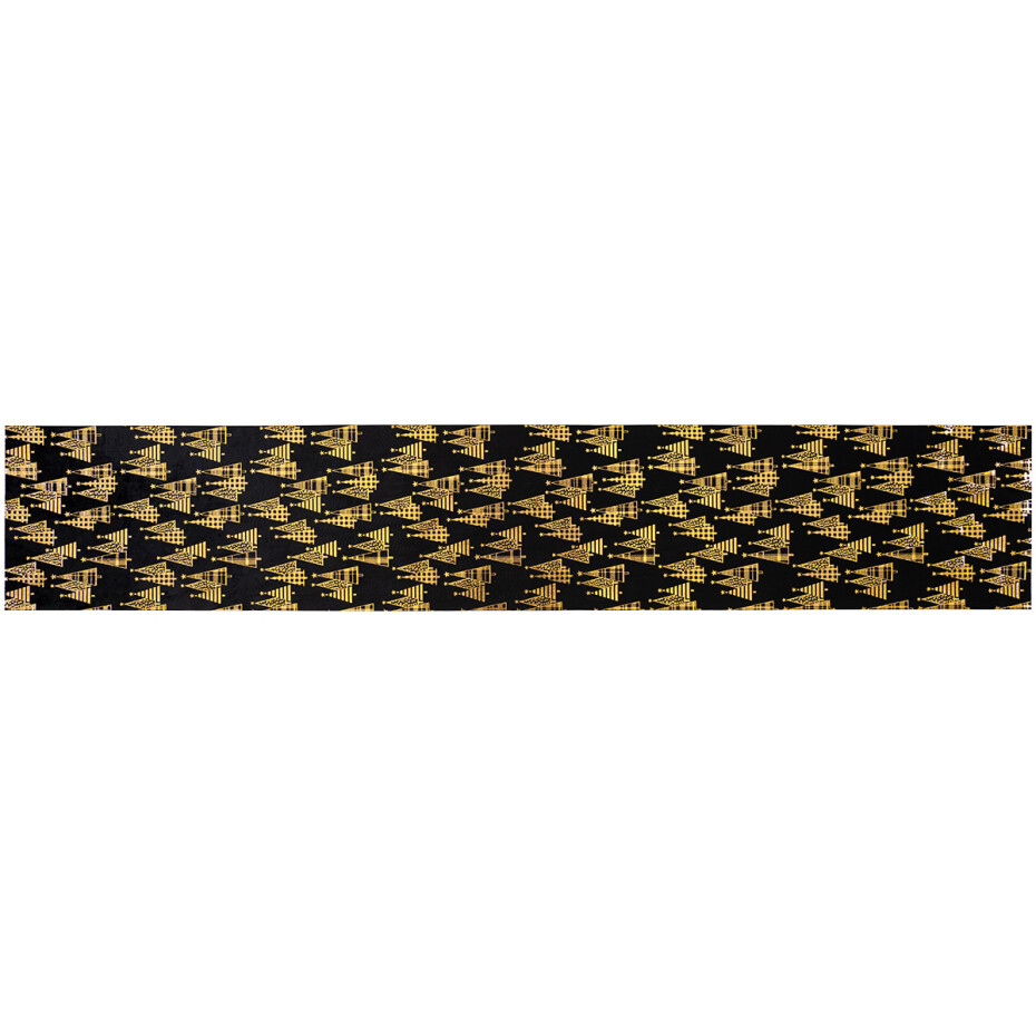 Vánoční dekorační látka Samet, černá, 28 x 150 cm - main (0)