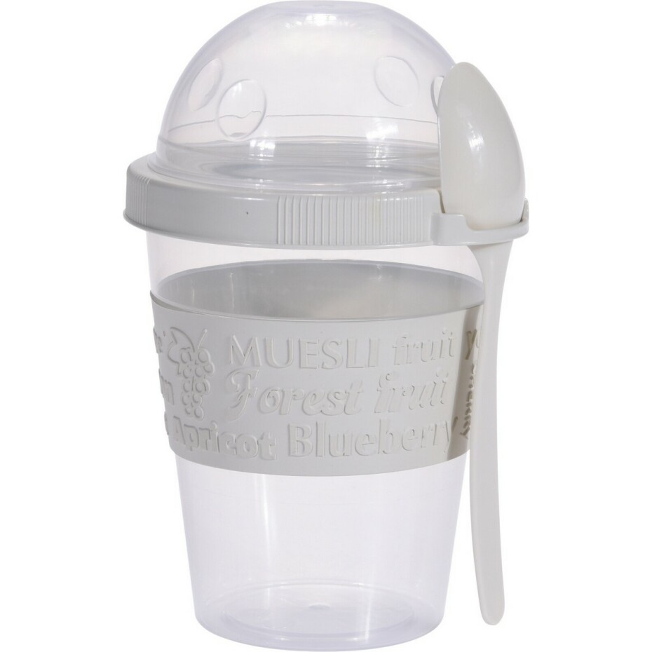 EH Hrnek na jogurt se lžičkou, 600 ml, plast, mix barev - main (3)
