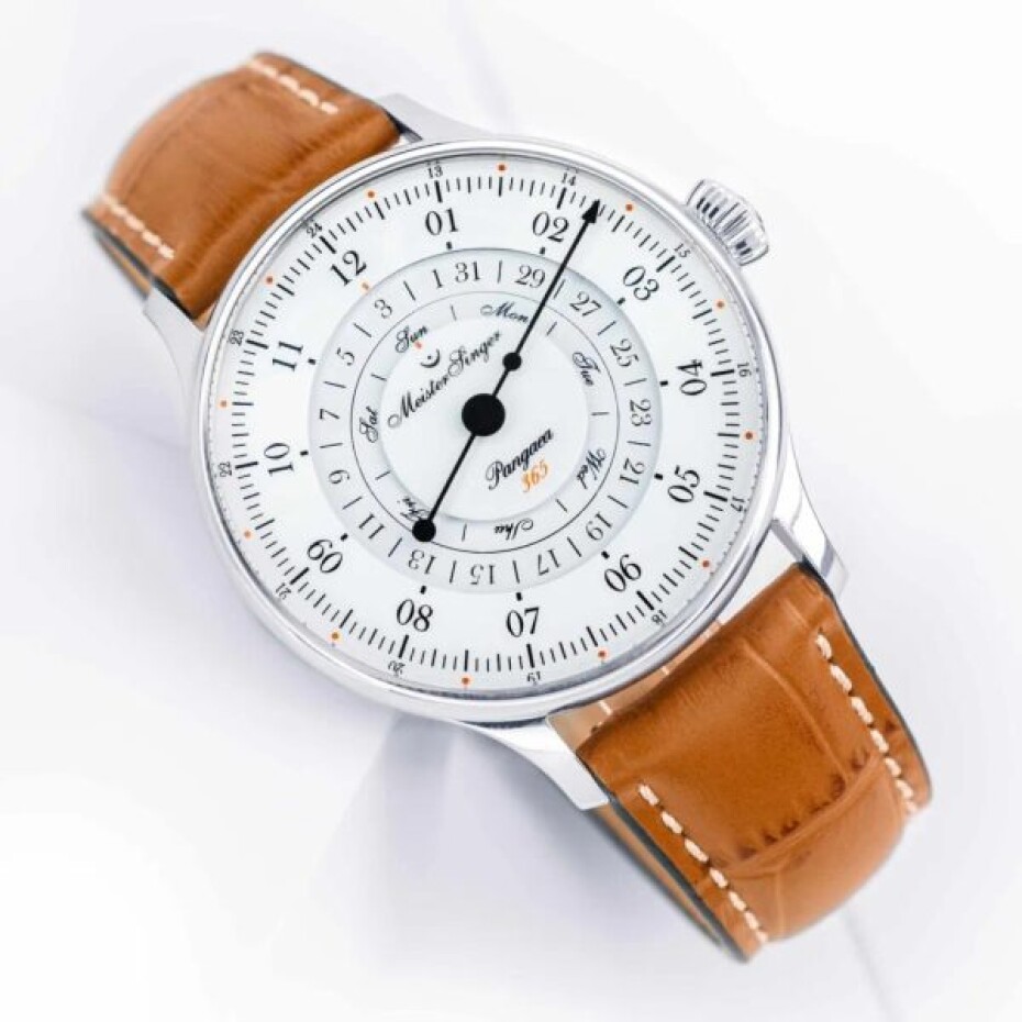 MeisterSinger Pangaea Day Date 365 PDD365901 - Světle hnědý kožený řemínek - main (7)