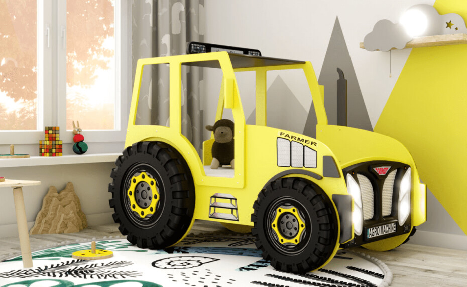 Detská posteľ Traktor modrý - main (0)