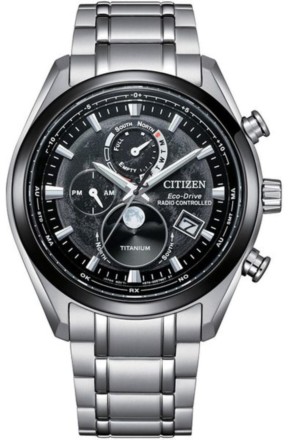 Citizen Eco-Drive Radio Controlled Tsukiyomi Moonphase Super Titanium BY1018-80E - main (0)