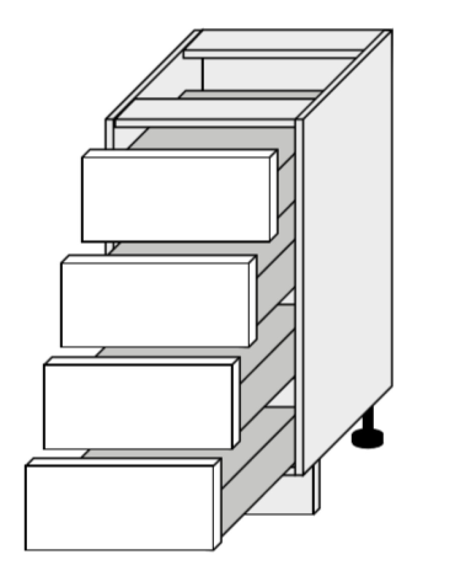 ArtExt Kuchyňská skříňka spodní, D4M / 40 Tivoli Barva korpusu: Grey - main (1)