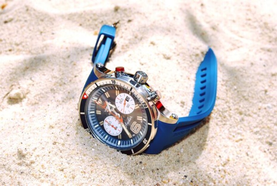 Vostok Europe Anchar Submarine Chrono Line 6S21-510A583 - Modrý silikonový řemínek - main (6)