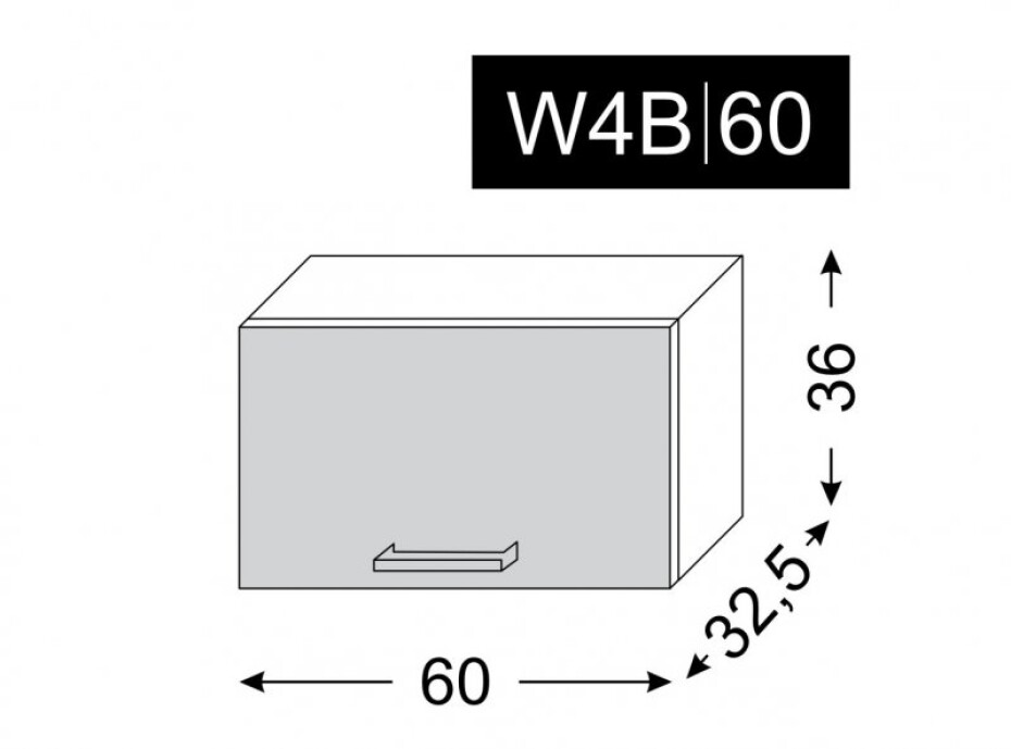 ArtExt Kuchyňská skříňka horní, W4B / 60 Aventos Rimini Barva korpusu: Bílá - main (17)