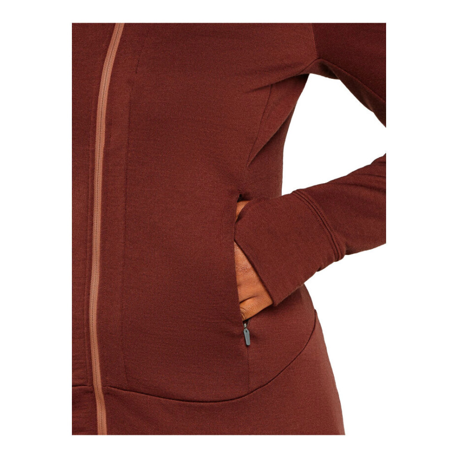 Dámská mikina Icebreaker Merino 260 Quantum IV LS Zip Port/Cedar Wood S - main (4)