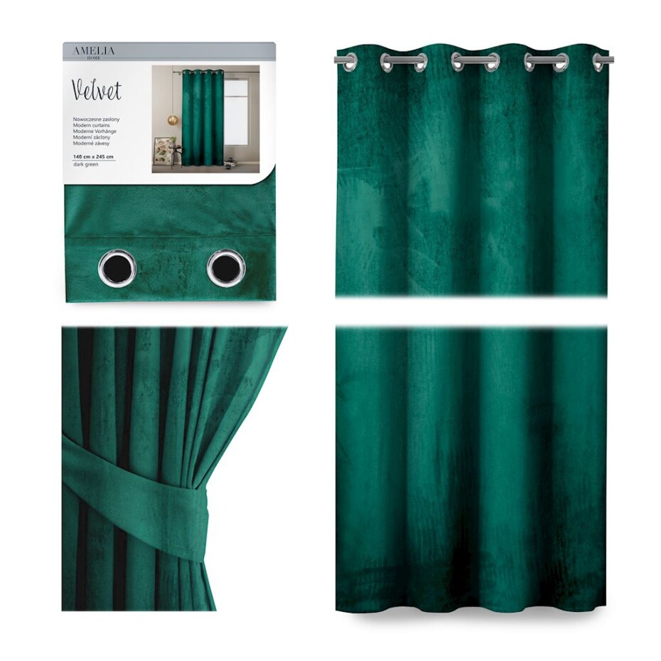 ArtFlhf Stínicí závěs VELVET Eyelets K | 140 x 245 cm Barva: Bílá - main (10)