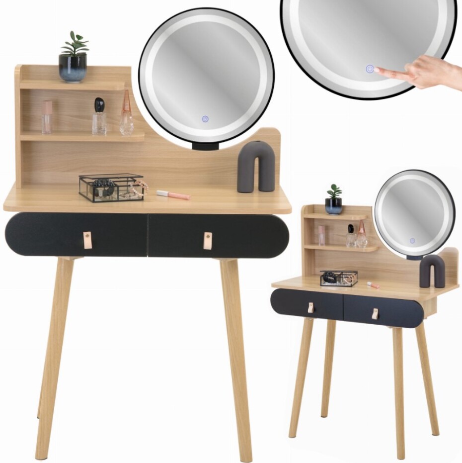 ArtJum Toaletní stolek SCANDI černá | CM-324336 - main (1)