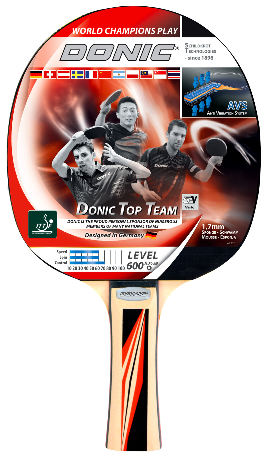 Pálka na stolní tenis Donic Schildkröt  Top Team 600 - main (0)