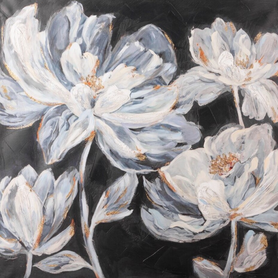 ArtFir Obraz KVĚTINY 430A | černá 80 x 80 cm - main (0)