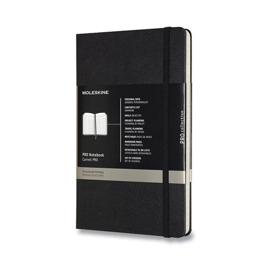 Zápisník Moleskine Professional VÝBĚR BAREV - tvrdé desky - L, linkovaný 1331/450170 - Zápisník Moleskine Professional - tvrdé desky černý - main (1)