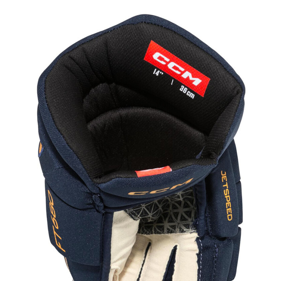 Hokejové rukavice CCM JetSpeed FT680 Navy/Sunflower Senior 15 palců - main (3)