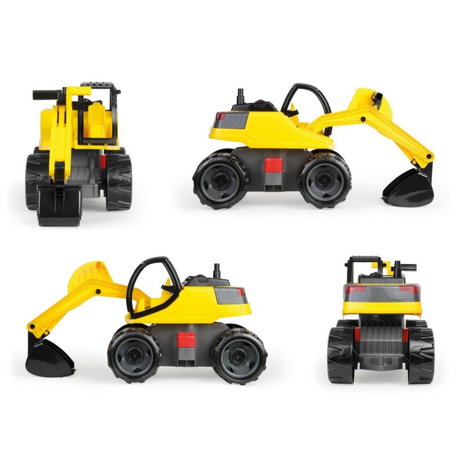 Lena Bagr žlutočerný Giga Trucks plast 80cm v krabici 70x35x29cm 02141 - main (3)