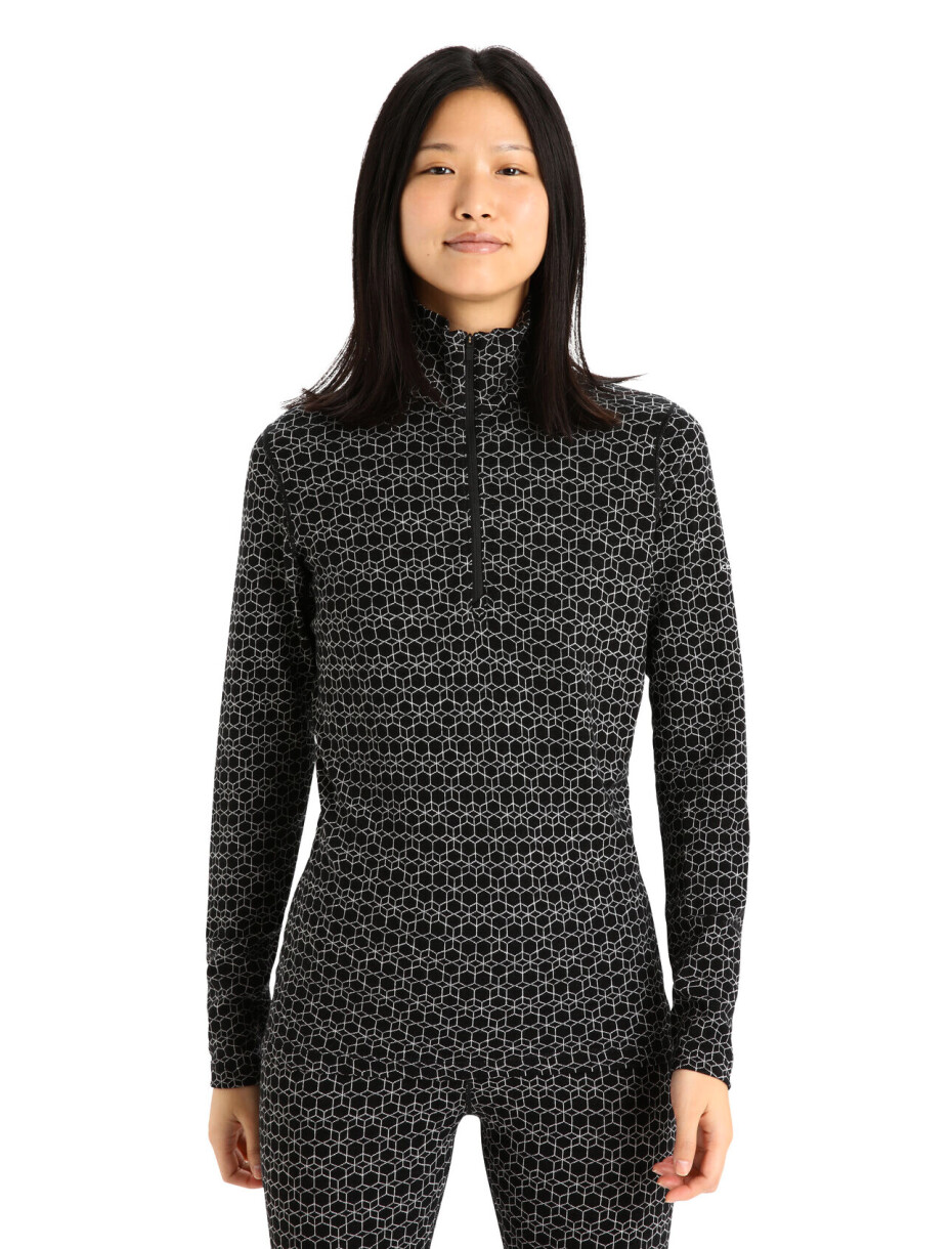 Icebreaker 250 Vertex LS Half Zip Alpine Geo Black/Snow - main (5)