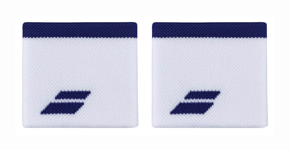 Potítka Babolat  Logo Wristband White/Sodalite Blue - main (0)