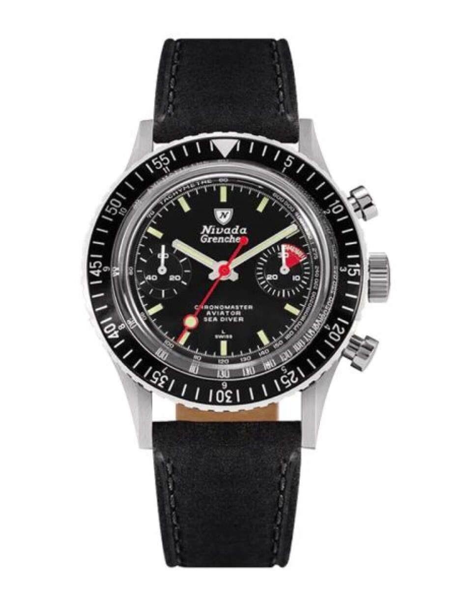 Nivada Grenchen Chronomaster Lollipop Inter. Bezel - Manual - Black leather - main (0)