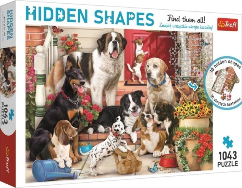 Trefl Puzzle Hidden Shapes - Psí zábava / 1043 dílků - main (0)
