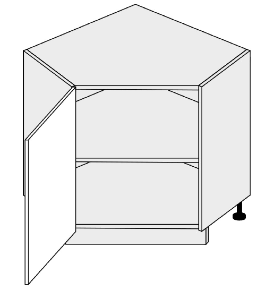 ArtExt Kuchyňská skříňka spodní, D12R / 90 Emporium Barva korpusu: Grey - main (6)