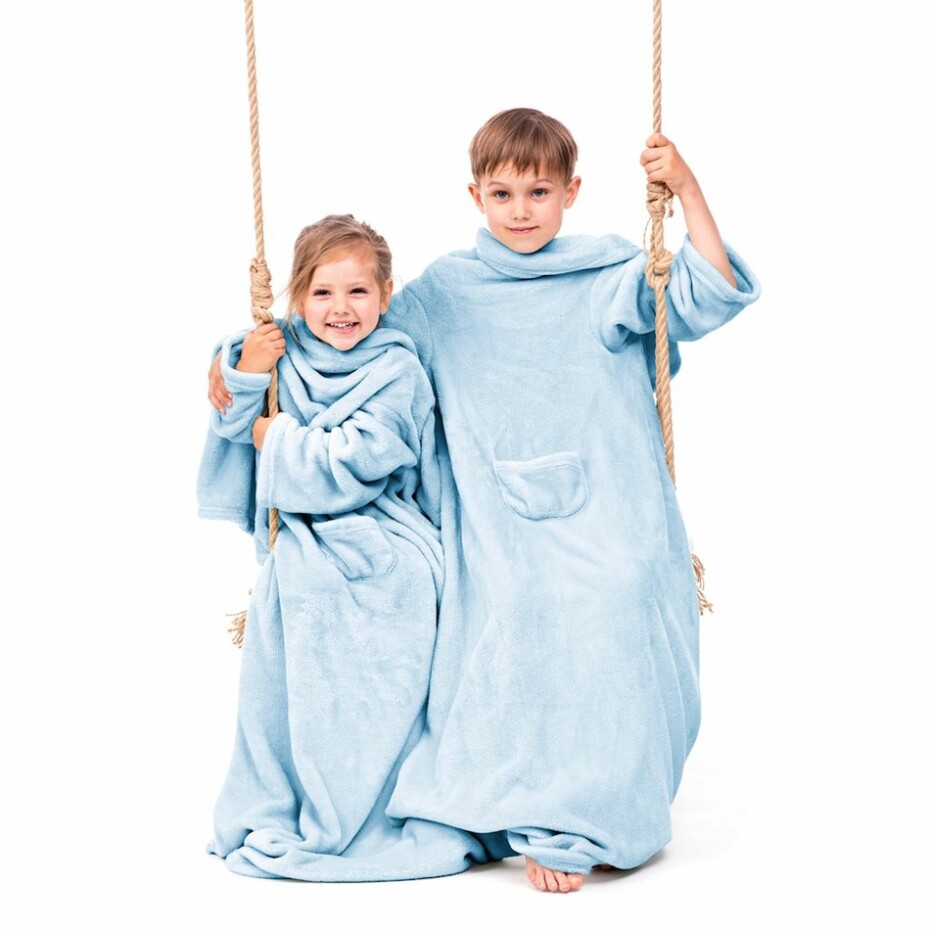 Decoking Deka s rukávy Lazy Kids modrá, 90 x 105 cm - main (2)