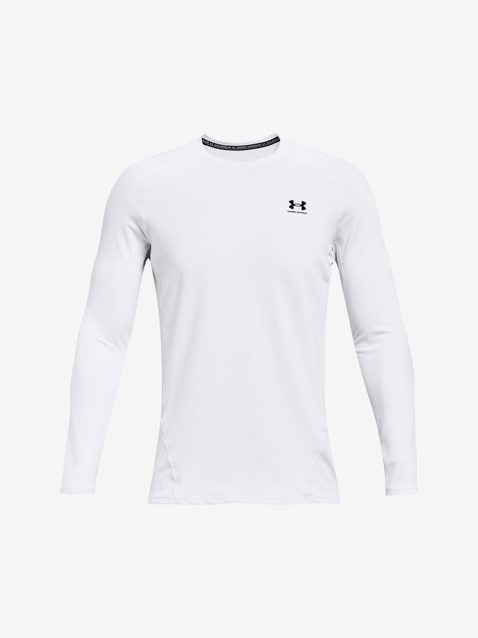 Pánské tričko Under Armour  Fitted Crew-WHT M - main (4)