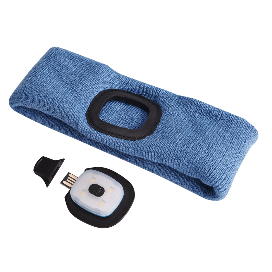 Sixtol Čelenka s čelovkou 45 lm, USB, uni, modrá - main (1)