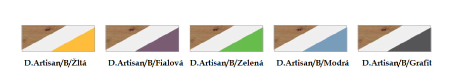 ArtCross Komoda HEY-09 | 125W Barva: Dub Artisan / bílá / fialová - main (7)