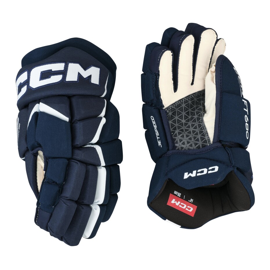 Hokejové rukavice CCM JetSpeed FT680 Navy/White Senior 14 palců - main (2)