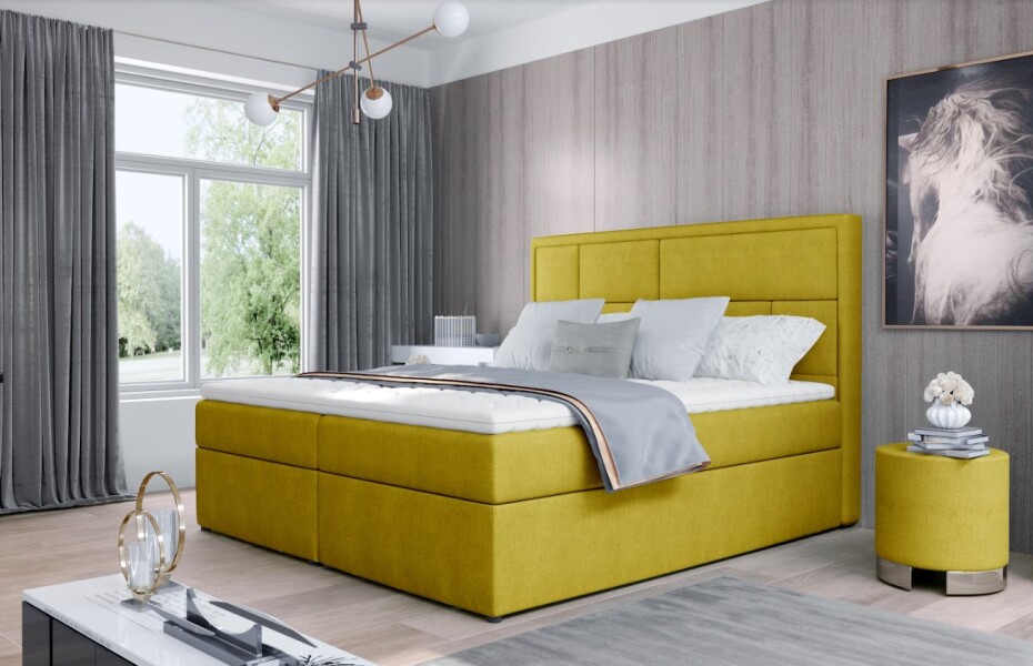 Artelta Manželská postel MERON Boxspring | 160 x 200 cm Barva: Dora 28 - main (3)