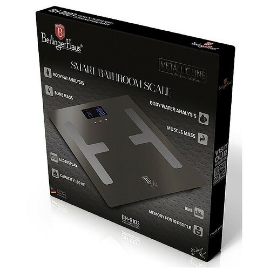 Berlingerhaus Smart s tělesnou analýzou 150 kg Royal Black Collection - main (1)