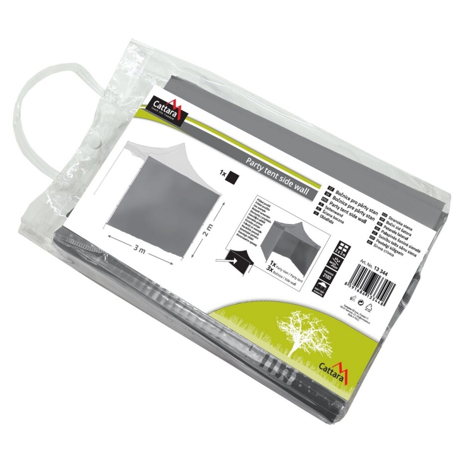 Cattara 13344 Bočnice pro párty stan Waterproof, šedá, 2 x 3 m - main (6)