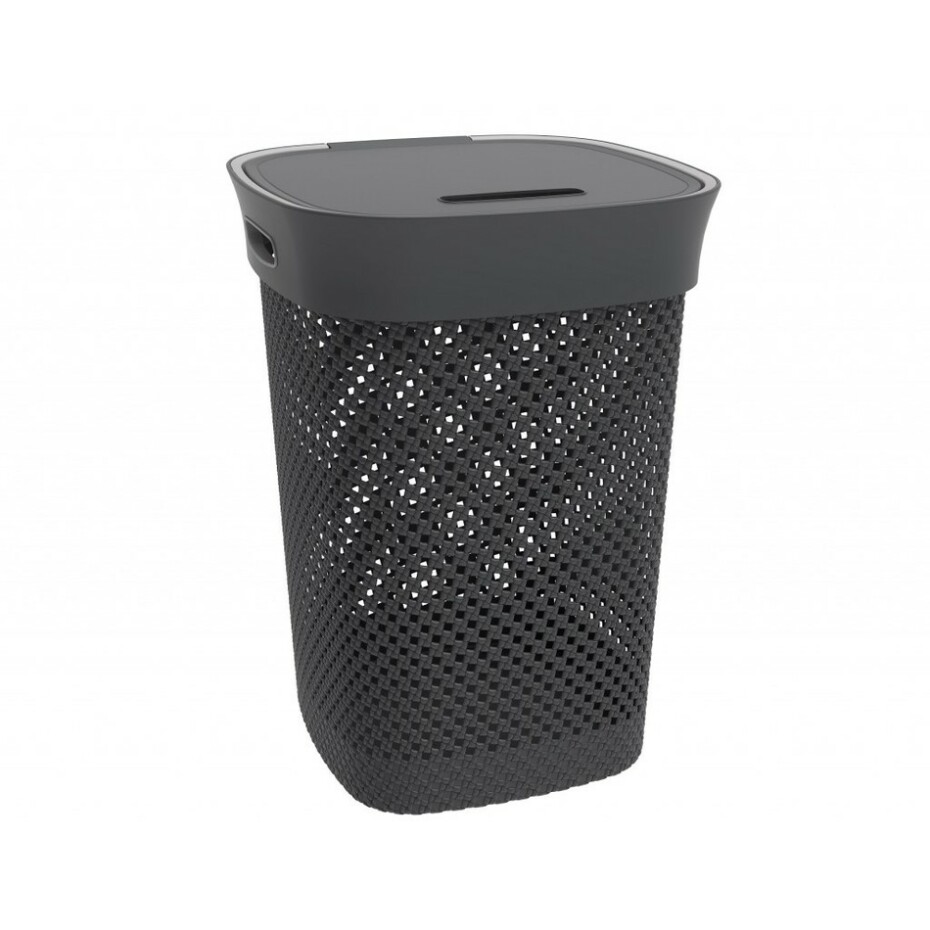 Aldotrade Koš na špinavé prádlo Woolly 50 l, černá - main (0)