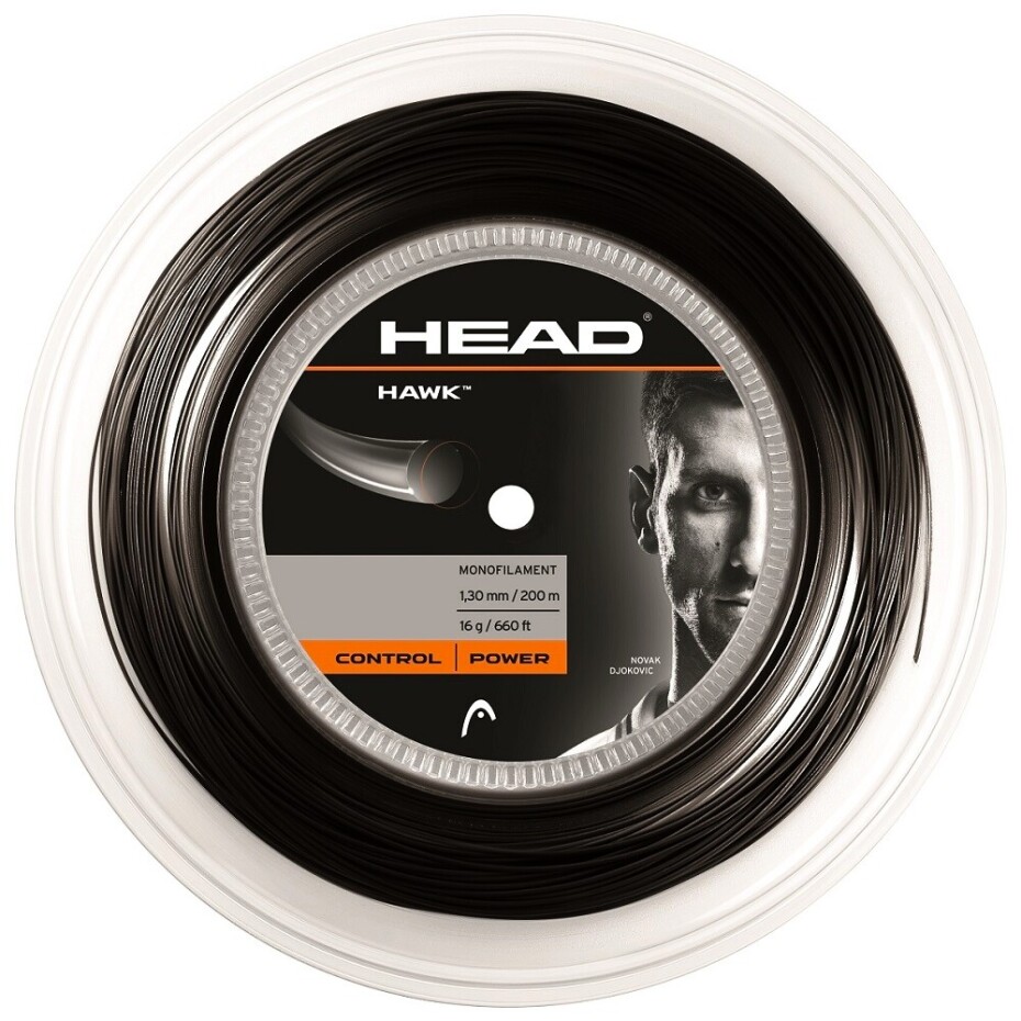 Tenisový výplet Head  Hawk Black (200 m)  1,25 mm - main (0)