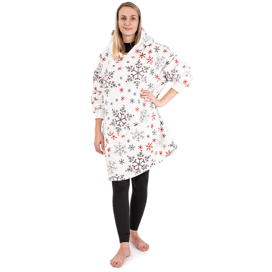 4Home Beránková mikina mikroplyš Snowflakes, uni S - dětské - main (2)