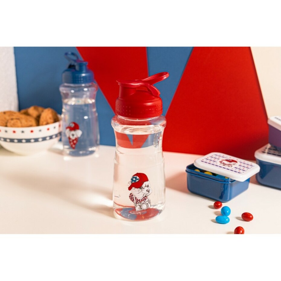 Altom Plastová láhev s brčkem York, 500 ml, červená - main (2)