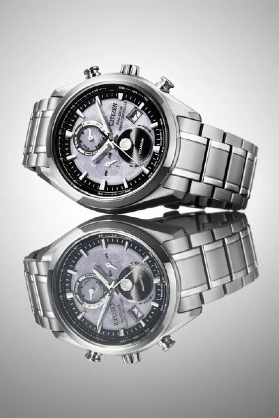 Citizen Eco-Drive Radio Controlled Tsukiyomi Moonphase Super Titanium BY1010-81H - main (3)