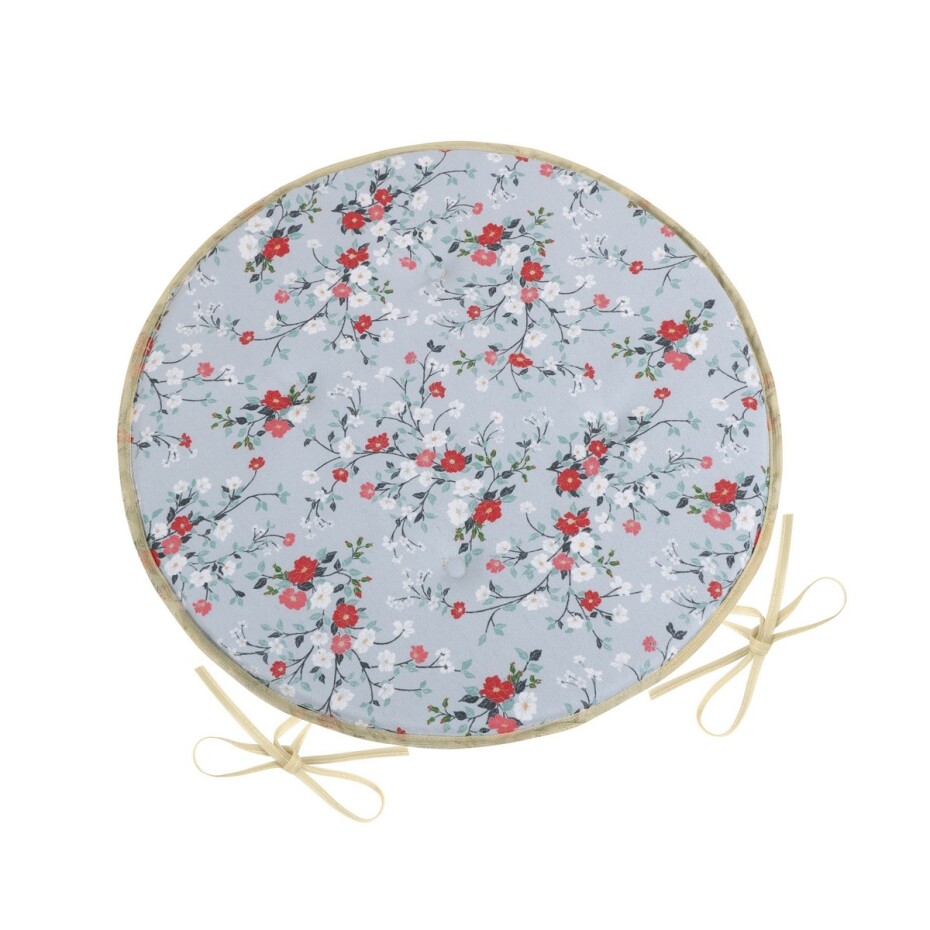 Bellatex Sedák DITA kulatý hladký Kvítí šedá, 40 cm - main (0)