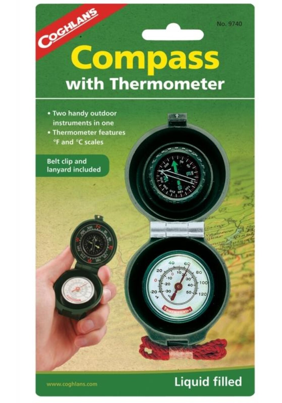 Coghlans kompas s teploměrem Thermometer - main (0)