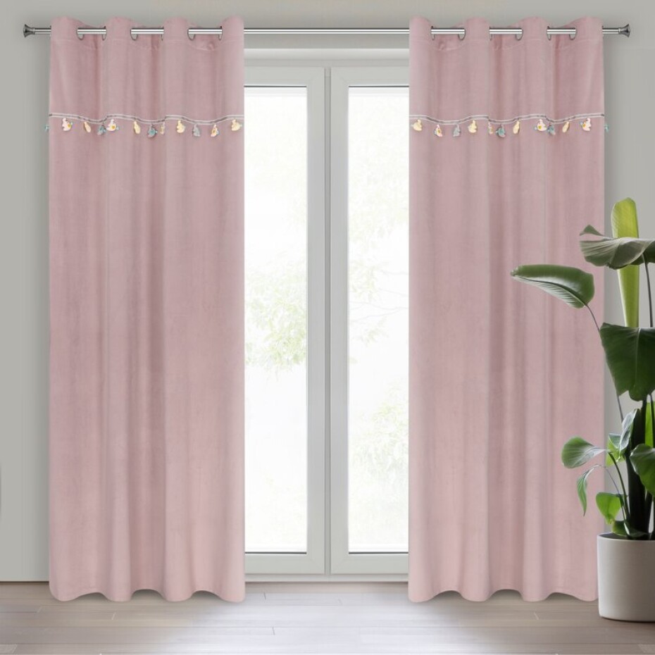 ArtFir Závěs KIDS 1 K | pudrově růžová 140 x 250 cm - main (0)