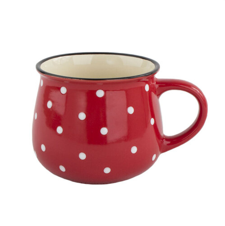 Keramický hrnek Dots 770 ml, červená, 770 ml - main (0)