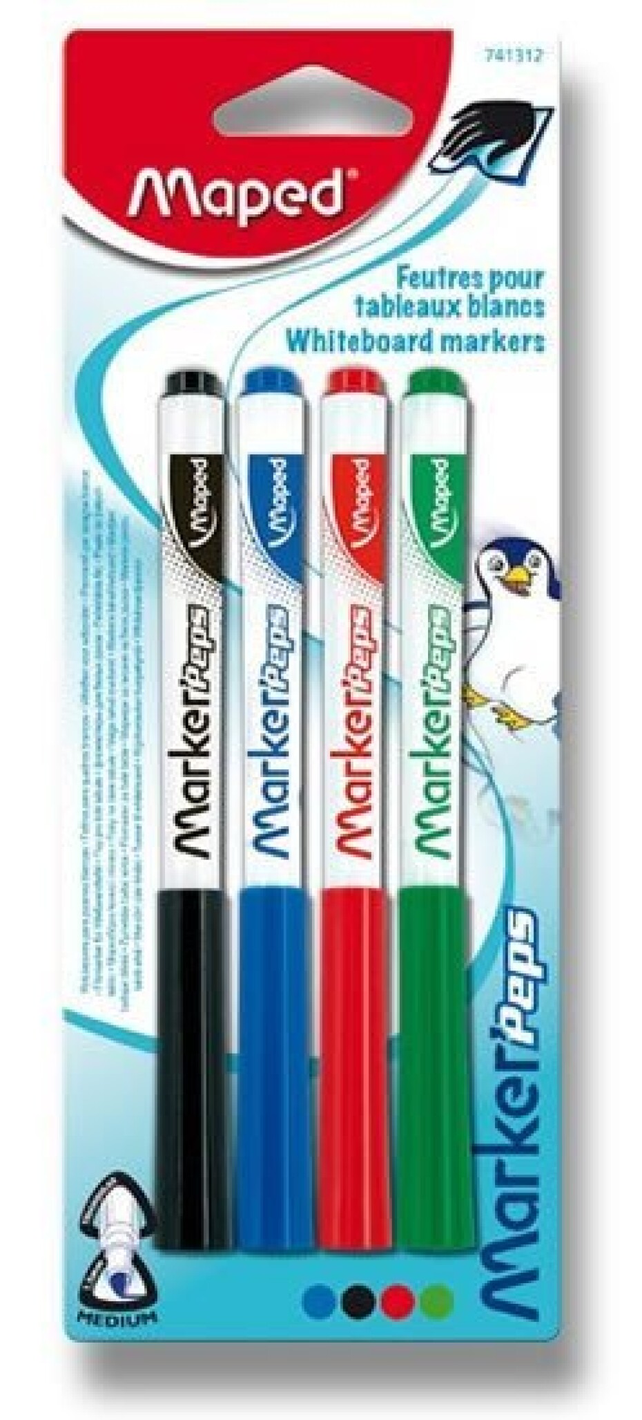 Maped - Popisovač WhiteboardPeps 1,5 mm - mix barev 4 ks - main (0)