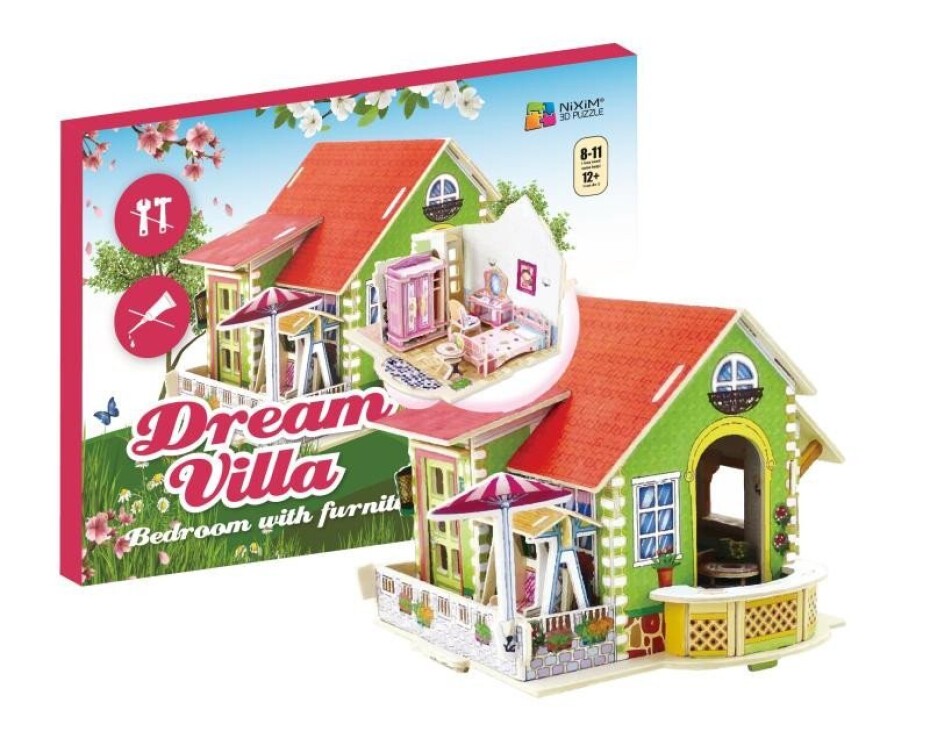 NiXiM Dřevěné 3D puzzle - Ložnice - main (0)