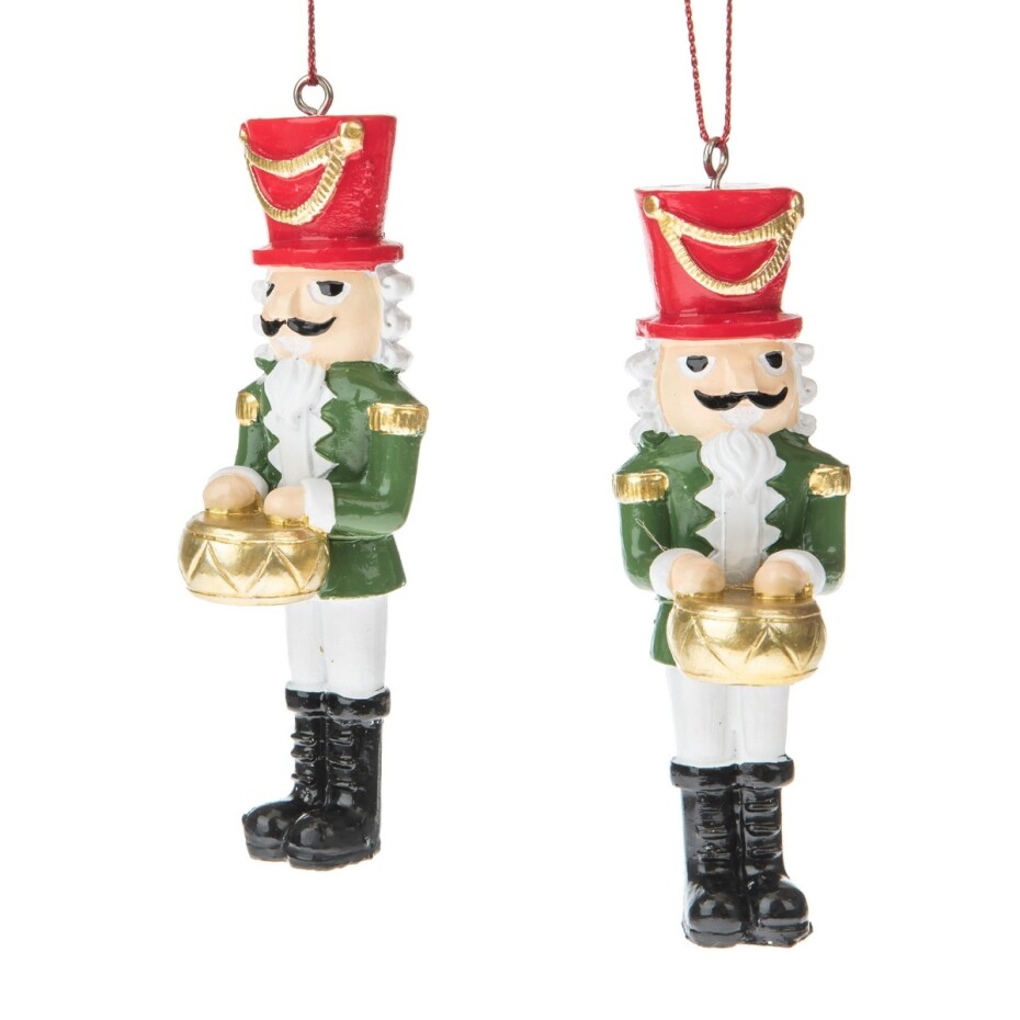 Sada závěsných dekorací Louskáčci s bubnem 2 ks, 10,5 x 4 cm - main (0)