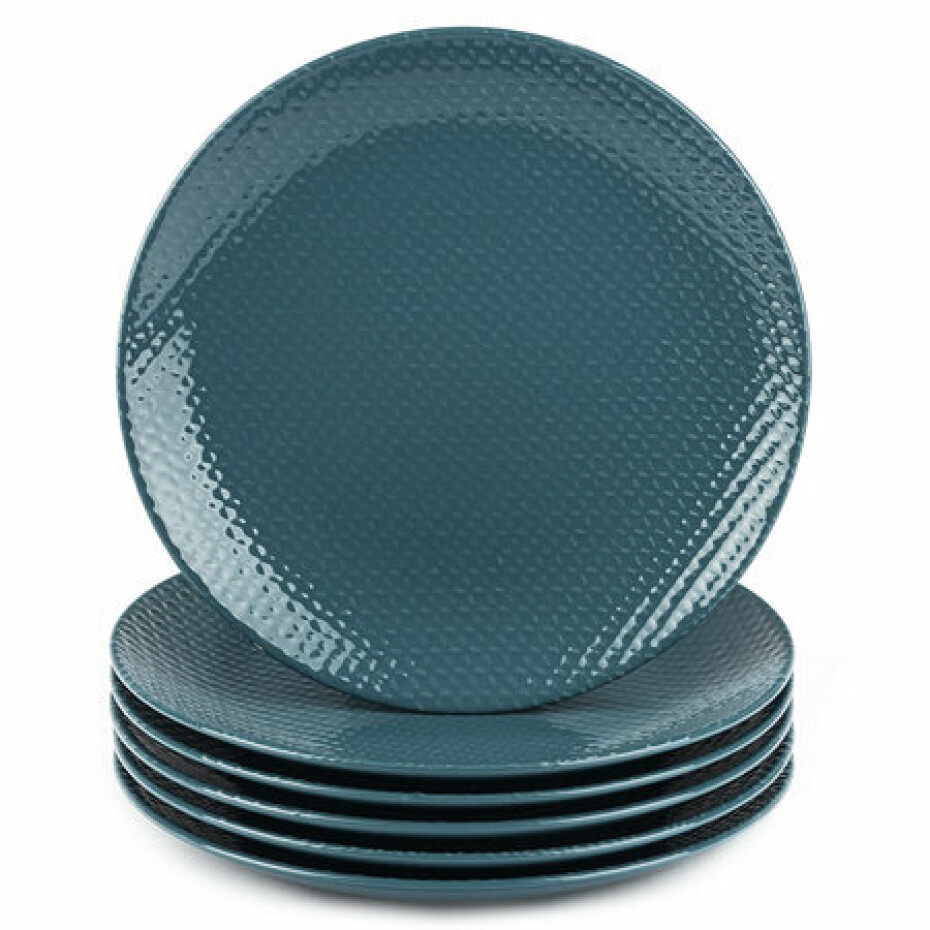 Orion Sada mělkých talířů Relief 27,5 cm, 6 ks, petrolejová - main (0)